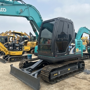 Excavadora Kobelco SK75 usada, miniexcavadora hidráulica sobre orugas, máquina de construcción de 7.5 toneladas, SK75-8 SK75SR, miniexcavadora de segunda mano. - Product Image 3
