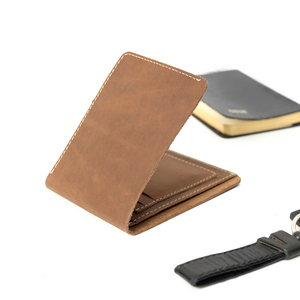 <b>Men's</b> Brown Leather Long <b>Wallet</b> With <b>RFID</b> Protection Design Fold Closure - Product Image 4