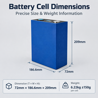 Cellule de batterie prismatique LiFePO4 LF356L 3.2V 356Ah 8000 cycles Grade A 1140Wh pour stockage d'énergie solaire ESS Maison Camping-car