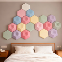 Panneaux muraux décoratifs écologiques insonorisants hexagonaux 3D modernes pour la décoration intérieure avec panneau acoustique NRC 0.9