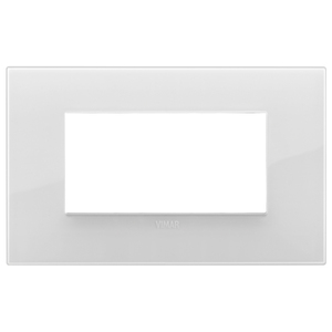 Vimar Wall <b>Switch</b> Plate 14.5x9cm Ice White Glass Finish - Product Image 1