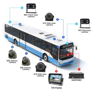 ระบบกล้องติดรถบรรทุกพร้อมจอภาพ 4G แบบเคลื่อนที่ กล้องมองหลัง ระบบมองกลางคืน จอ LCD กล้องติดรถยนต์ WiFi 1080P GPS ชุดอุปกรณ์รักษาความปลอดภัย JAS-M - Product Image 3