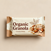 Empaquetado Personalizado para Barras de Chocolate, Envoltorio para Barras Energéticas, Envoltorio para Dulces, Galletas, Gomitas, Barras de Proteína, Empaquetado con Sellado Trasero