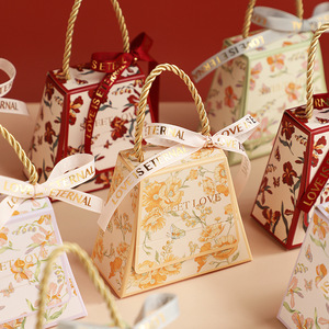 Caja de regalo de cinta trapezoidal, estética geométrica y <span class=keywords><strong>detalles</strong></span> elegantes, una opción perfecta para regalos de vacaciones y recuerdos de boda - Product Image 6