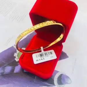 Xuping Perhiasan Gelang Lapis Emas 24K, Perhiasan Pernikahan Pengantin Bordir Cantik Bermacam-macam 212