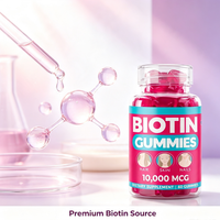 Gummies de biotine en marque blanche OEM, 60 unités, 10 000 MCG, complément alimentaire