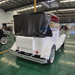 Venta Especial: Auto Eléctrico Turístico Vintage, Estilo Clásico Retro, 5 Asientos, Color Blanco, para Resort - Product Image 2