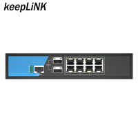 Conmutador PoE de red de 10 puertos gestionado inteligente 8 10/100/1000M POE con 2 conmutación SFP Uplink L2 de 1000M y CA de enrutamiento estático L3