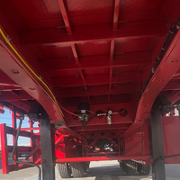 Semi-remorque à plateau en acier 3 essieux 40 pieds 45 pieds 20 pieds, remorque de transport de conteneurs robuste 60 tonnes à vendre, prix d'usine