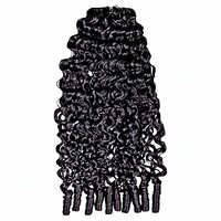 Ekstensi Rambut Manusia Remy Afro Keriting Burma Alami Bergelombang Micro Pre Looped Crochet Single Drawn 14-28 Inch 1 Paket 50g Tak Terlihat