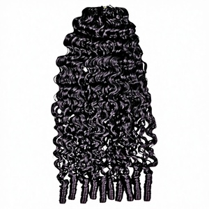 Extensiones de Cabello Humano Remy Afro Rizado Birmano con Micro Anillas Pre-Enlazadas, Ondulado Natural, de Una Sola Capa, 14-28 Pulgadas, 1 Paquete de 50g, Invisible - Product Image 1