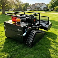 Cortadora de Maleza Todoterreno con Orugas y Control Remoto para Agricultura y Silvicultura, Robot Autopropulsado para Desmalezar en Pendientes
