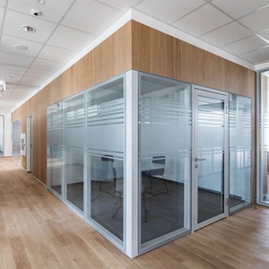 Nội Thất Cháy Xếp Hạng Demountable Modular <span class=keywords><strong>Glass</strong></span> Phân Vùng Tường Văn Phòng Phân Vùng - Product Image 6
