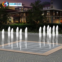 Fontaine de sol de danse, 3M x 3M, sans fantaisie, programme de contrôle