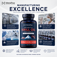 Capsules d'huile de krill en gélules molles, formule nutritionnelle marine oméga, marque privée OEM, 120 unités