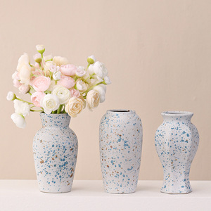 Wholesale Speckled <b>Matte</b> Glaze Light Luxury Premium Feel Ceramic Vase With Hydroponic Function for Hotel B&B Home <b>Table</b> Decor - Product Image 3