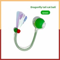Jouet interactif d'intérieur pour chat avec queue élastique en filet et balle électrique automatique pour chiens, idéal pour rouler sur le tapis