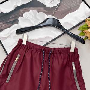 Pantalones cortos informales con cordón en la cintura para mujer, pantalones cortos con bolsillos con cremallera, cintura elástica, ropa deportiva de verano - Product Image 4