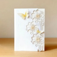 Matrice de découpe en acier inoxydable pour scrapbooking DIY, motif fleur et papillon ajourés, style moderne et simple, pour gravure métallique et artisanat