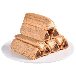 200g pastelería triangular con sabor a leche y chocolate con aperitivos exóticos aperitivos de grano