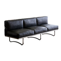 Canapé design vintage Bauhaus LC5 Le Corbusier, canapé italien minimaliste pour réception, bureau, salle de réunion, salon