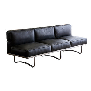 <span class=keywords><strong>Canapé</strong></span> design vintage Bauhaus LC5 <span class=keywords><strong>Le</strong></span> <span class=keywords><strong>Corbusier</strong></span>, <span class=keywords><strong>canapé</strong></span> italien minimaliste pour réception, bureau, salle de réunion, salon - Product Image 4