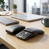 Souris sans fil pliable et portable de style nouveau, rechargeable, pour ordinateur portable, Mac, tablette