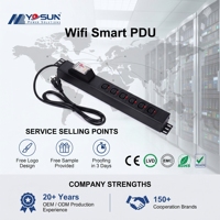 Unidad de distribución de energía PDU tipo IEC de aleación de aluminio con WIFI Smart Control APP Control WIFI Smart Access Point