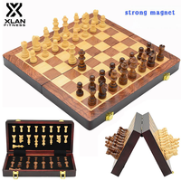 XLAN Jeu d'échecs magnétique en bois robuste, puzzle de société compétitif, vente directe fabricant