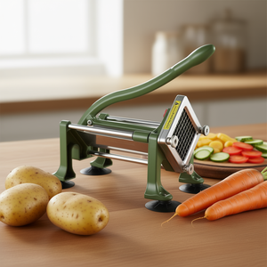 Cortador de patatas fritas de acero inoxidable, 2 cuchillas, cortador de patatas y verduras, herramientas para frutas y verduras - Product Image 2