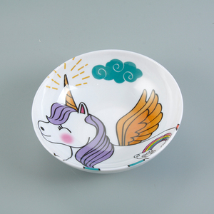 Alta Qualidade Melamina Louça Unicórnio Personalizado Impresso Pratos de Jantar e Bowl <span class=keywords><strong>Set</strong></span> 100% A5 Melamina Louça Kids Dinnerware - Product Image 5