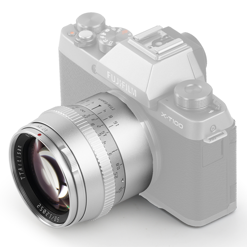 TTArtisan 50mm F2 Full Frame Obiettivo Fotocamera Grande Apertura Manuale Fisso Fotocamera Lens per Fuji Telecamere