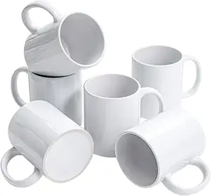 Toptan ürün 11oz kahve fincanı beyaz seramik kahve kupa süblimasyon boş kupa