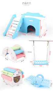 Qbellpet toptan küçük Pet gine domuz Hamster evi ahşap kabin tırmanın oyun evi kafes oyuncak tavşan Chinchilla Pet malzemeleri - Product Image 6