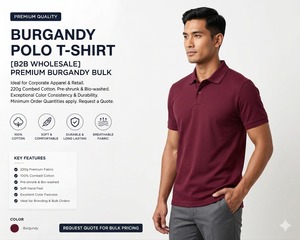 Camiseta Polo de Hombre 100% Algodón, Manga Corta, Tejido Piqué, Color Sólido, Transpirable, Estilo Casual Elegante - Product Image 2