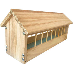 Mangeoire à oiseaux en bambou avec Logo personnalisé, pour jardin, parc, carré, sauvage, rectangulaire, plusieurs grilles, mangeoire à oiseaux pour pigeons avec Style de maison, 2023 - Product Image 2