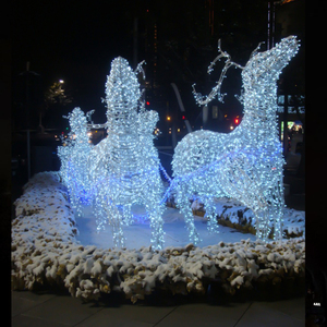 Luci a Forma di Angelo con Perline Acriliche/ Decorazione Natalizia da Esterno a Forma di Angelo/ Motivi <span class=keywords><strong>Natalizi</strong></span> a Forma di Angelo - Product Image 2
