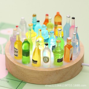 ชุดขวดจิ๋วเรซิ่น 3 มิติ ของตกแต่งเครื่องดื่มแอลกอฮอล์ DIY ของประดับตกแต่งรถยนต์ ไฟกลางคืน ของตกแต่งบ้านแปลกใหม่ - Product Image 2