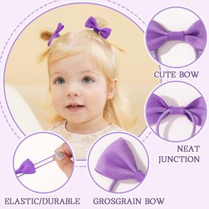 Choicbaby 40 Pezzi Multicolore Eleganti Fiocchi per Capelli da Bambina, Elastici per Capelli, Fasce Elastiche, Fermacoda, Elastici in Gomma, Confezione da 1 per Matrimoni - Product Image 4