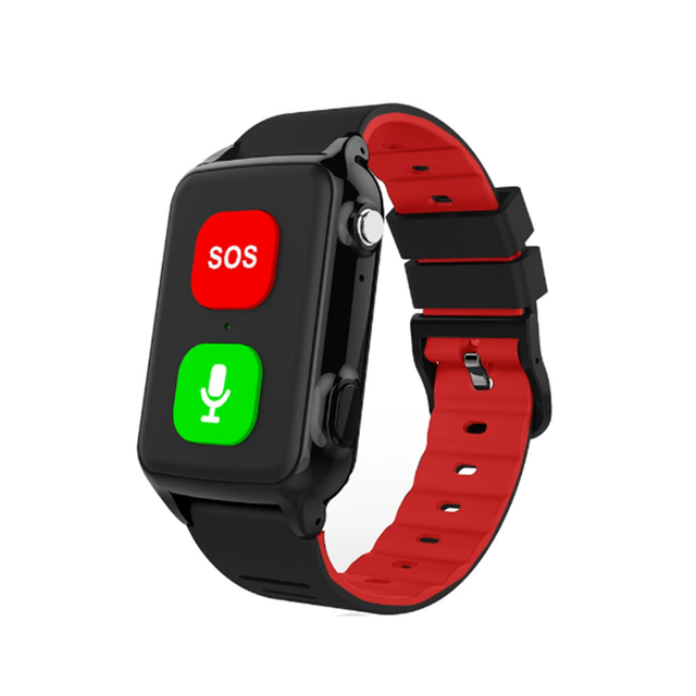 Smart Watch for Elderly SOS Button Dial Call Silica Gel 850mAh Battery 4G IPX-7 Waterproof Location History Geo-Fence Anti-Lost