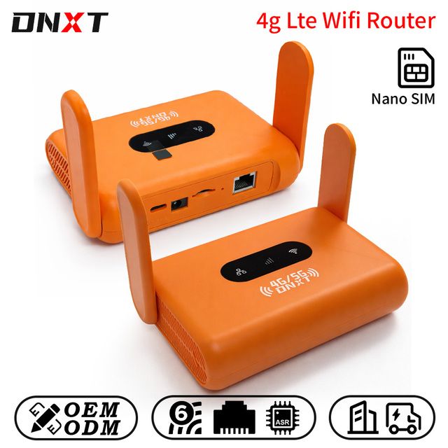 DNXT 4g Router 2.4GHz 300Mbps Wifi 6 Router Mini Wifi LTE Cat4 4g Lte Sim Card USB Type-C Router 4g Sim Card Work Use