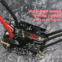Contrôleur de vitesse ESC brushless étanche en plastique 50A-150A 2-6S avec carte de programmation et SBEC pour bateaux RC et jouets