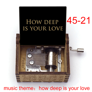 Caja Musical Antigua de Madera con Manivela, Música de 'How Deep Is <span class=keywords><strong>Your</strong></span> <span class=keywords><strong>Love</strong></span>', Regalo de Navidad - Product Image 2