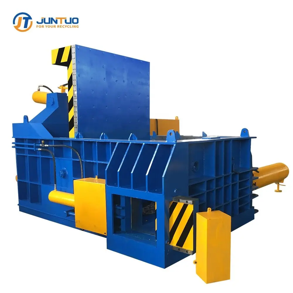 Manual used custom service remote control waste rebar metal iron steel wire aluminum can car shell baler compacting press
