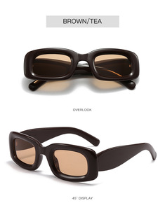 نظارات شمسية مستطيلة الشكل بتصميم عصري جديد لعام 2026 طراز LB3404 بإطار من البولي كربونات وعدسات UV400 نظارات أنيقة بتصميم رجعي مخصصة للنساء - Product Image 3