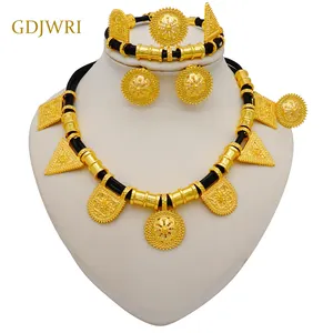 GDJWRI BJ1013 jewelries 여성 액세서리 신부 세트 도매 18k 골드 보석 보석