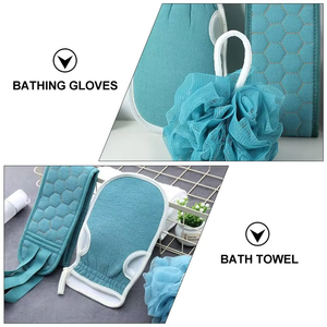 3Pcs Body Cleaning Washcloth Soft <b>Brush</b> Home Hotel Bathroom Shower Ball <b>Back</b> Scrubber Set Exfoliating Skin Towel <b>Bath</b> Gloves - Product Image 5
