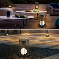 Lampes solaires LED en forme de lune pour jardin, étanches IP65, en acier inoxydable, avec télécommande, éclairage extérieur pour allées et aménagements paysagers