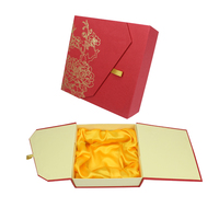 Boîte à gâteau de lune en satin pliable avec fermeture magnétique en feuille d'or à impression personnalisée 2023