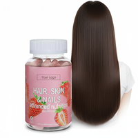 Complément alimentaire OEM Advanced Nutrition Hair Skin Nails Gummies pour réparer les cheveux cassants, éclaircir la peau et renforcer les ongles, mélange de biotine et de collagène